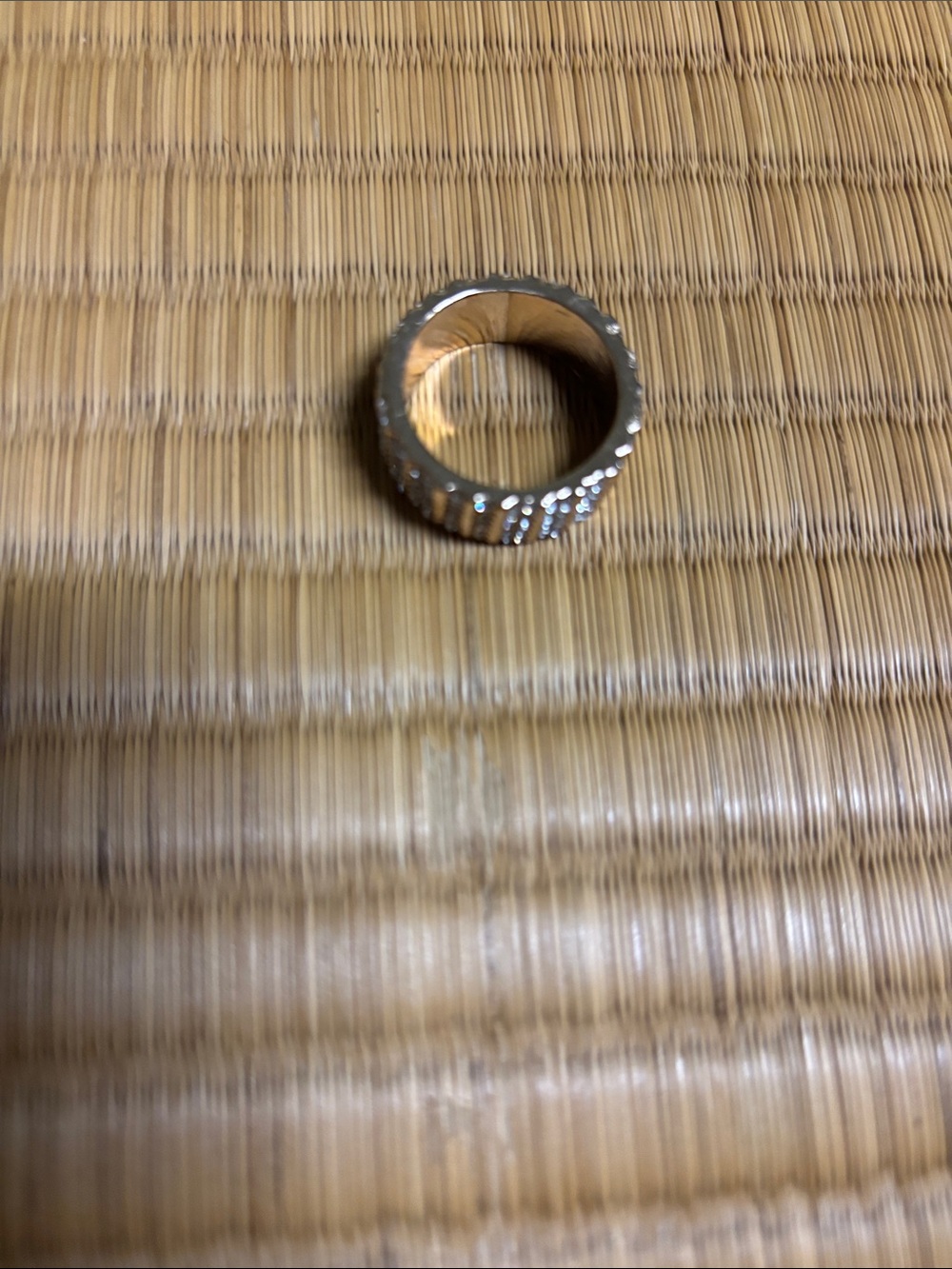 Aldo Silver Faceted Band Ring